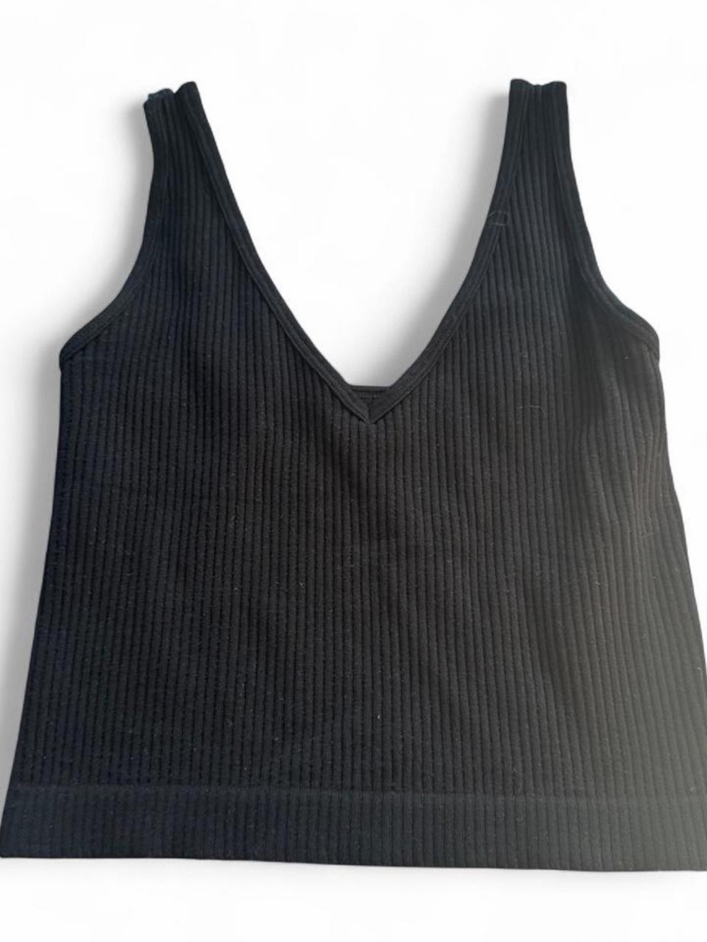 Free People black ribbed knit top